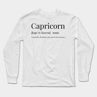 Capricorn Definition Long Sleeve T-Shirt